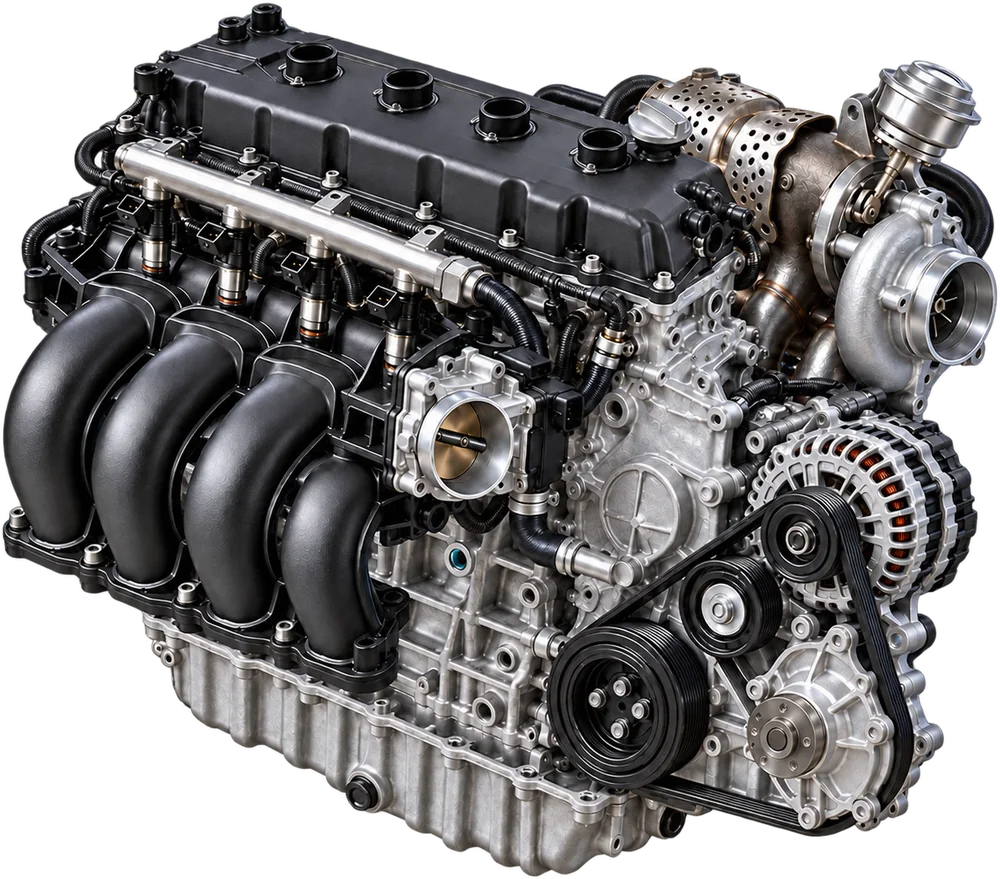Fictional assembled engine